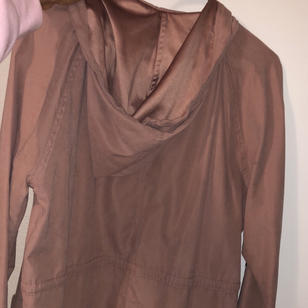 Pink coat with a hoodie